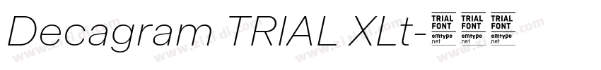 Decagram TRIAL XLt字体转换